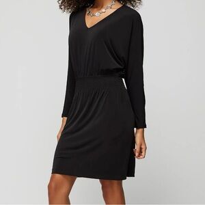 WHBM Smocked Matte Jersey Dolman Dress